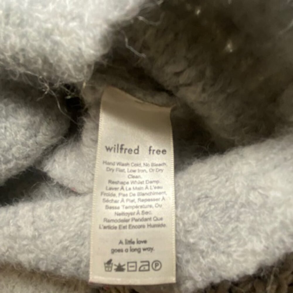 Wilfred Free Gwyneth Alpaca Wool 1/4 Zip Sweater Grey Size S - Picture 10 of 13